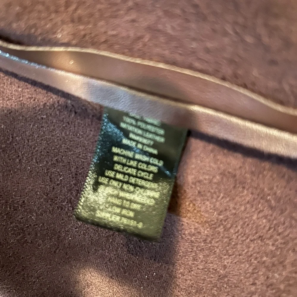 Worthington Plumb Faux Leather Zipper Jacket Size Large - Picture 9 of 9